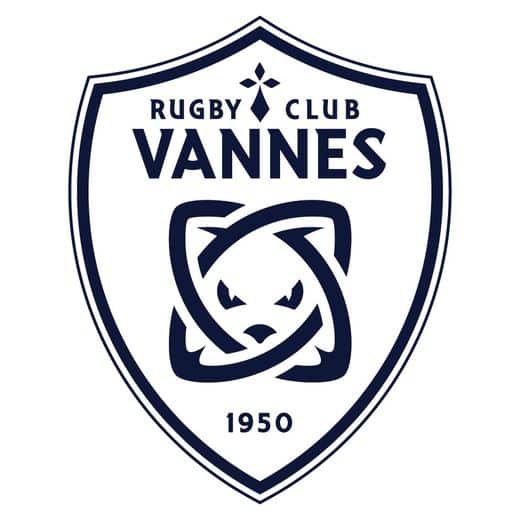 Logo du Rugby Club Vannes, fondé en 1950. Partenaire de Protéalpes, nutrition sportive naturelle et haut de gamme.
