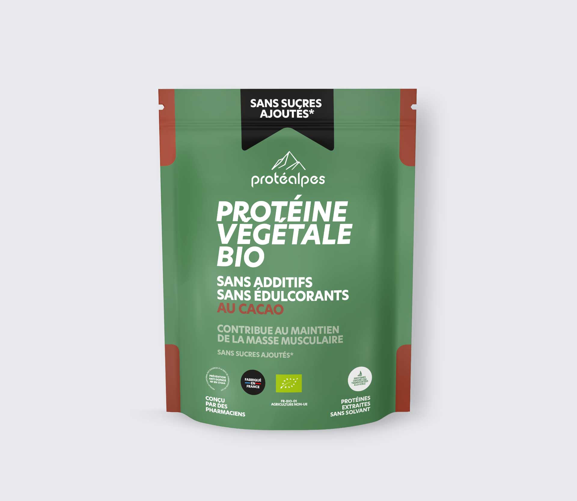 Protéine végétale BIO au cacao – Gamme sans sucres ajoutés