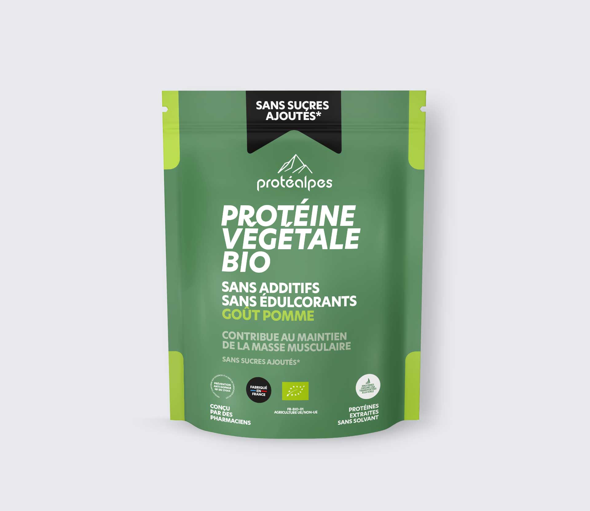 Protéine végétale BIO goût pomme – Gamme sans sucres ajoutés